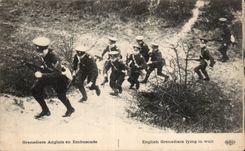 CPA War of 1914 Militaria English Pomegranates in amLaye