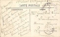 CPA War of 1914 Militaria French Army colonial Infantry In the trenches Seen with the camp of Valbonne