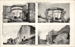 CPA Militaria the Champagne war Different aspects from the Pierquin farm