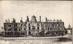 CPA Militaria Arras Places Station