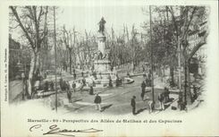 CPA Marseille Perspective des Allees de Meilhan et des Capucines