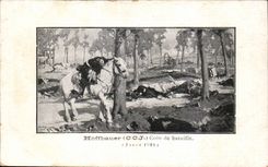 CPA Militaria Hoffbauer Coin de bataille Salon 1904 