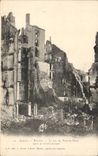 CPA Militaria Wall the street of the Bridge of Pierre after the bombardment