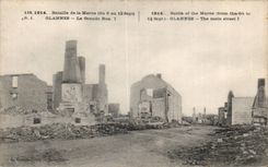 CPA Militaria Glannes main street Battles of the marl