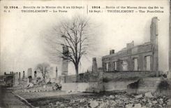Battle of the Marne - War 1914 - Thieblemont - La Poste - CPA