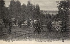 Batallas de CPA Militaria de la bateria de Marne de 75 canones de Revigny