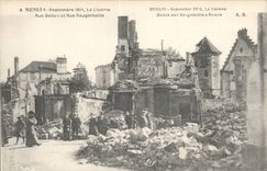 CPA Militaria Senlis the unicorn Street Belon oyster and street Rougemaille