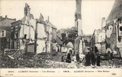 CPA Militaria Albert Les ruines