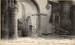 CPA Militaria War 1914 1915 the crime of Interior Reims of church St Remy