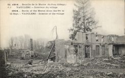 CPA Militaria Battles of the Marne Vauclerc Interieur of the village
