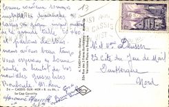 Cassis sur Mer - Le Cap Canaille - CPA