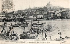 Marseille - Le Vieux Port - Notre Dame de la Garde - CPA 
