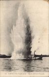CPA Militaria Explosion a torpedo carried French Navy