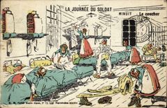 CPA Militaria the day of the soldier Midnight to lay down it