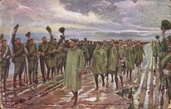 CPA Militaria the king England with the face