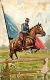 CPA Militaria Chasseur tiene caballo del caballo