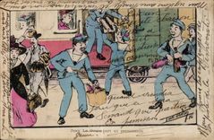 CPA Militaria Jean Gouin in permission