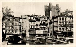 Narbonne - la calle del puente en el martillo del echador - CPA