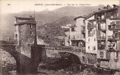 Sospel - Vue sur le Vieux Pont - CPA 