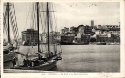 Cannes - the Port and the Mount Knight - CPA