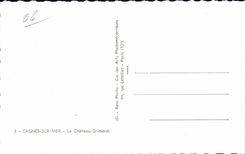 Cagnes en el mar - el castillo de Grimaldi - CPA