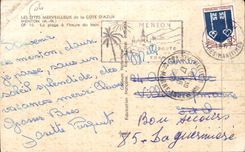 Menton - La Plage a l heure du bain - CPSM 