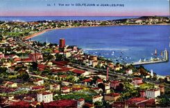Juan les Pins - Vue sur le Golfe Juan - CPA 