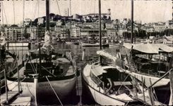 Cannes - the Port and Suquet Boats - CPA