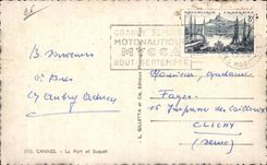 Cannes - the Port and Suquet Boats - CPA