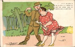 CPA Fantasy Humor Militaria Spahn