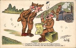 CPA Fantaisie Militaria Humor the war C is a long-term work the duck