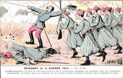 CPA Fantasy Militaria Episodes of hardly the 1914