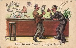 CPA Fantaisie Militaria Humor Between the two darlings I prefer ke mien