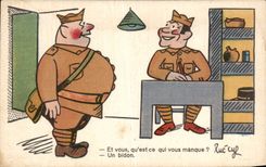 CPA Fantasy Militaria Humor Luc Cyl