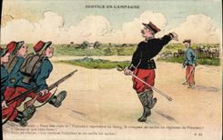 Servicio de Militaria de la fantasia de CPA en campo uniforme