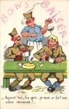 CPA Fantasy Militaria Humor Goods kisses Cuisto Cook