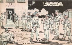 CPA Fantasy Militaria Humor the car with Q Infirmary