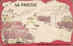 Militaria - Humorous - Humor - Illustration - Idleness - CPA