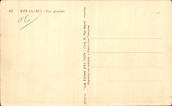 Eze - Vue Generale - CPA 