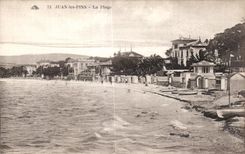 Juan les Pins - La Plage - CPA 