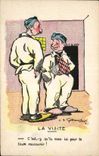 Militaria - Humor - Humorous - Illustration - the Visit - CPA
