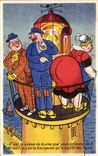 Humour - Humoristique - Illustration Phare Femme forte Lighthouse - CPA 