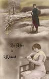 CPA Fantaisie Militaria Le reve a l absent Femme