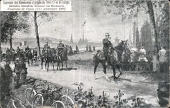 CPA Militaria Souvenir of the operations armed with Is General Brugere Environs of Dijon