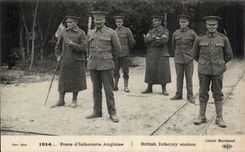 CPA Militaria Poste d infanterie anglaise 