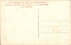 CPA Militaria Paris Souvenir of the festivals of the victory July 14th 1919 the defil Arc de Triomphe