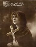 CPA Fantaisie Femme Priere au tout puissant Croix Jesus 