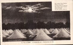 CPA Militaria life with the camp 10 hours of the evening extinction of fires