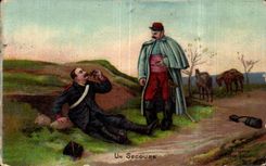 CPA Militaria Soldats Un secours