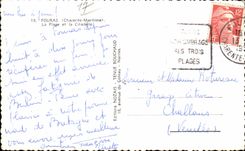 Fouras - La Plage et la Citadelle - CPA